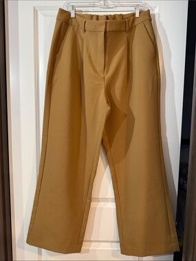 Old Navy High-Waist Wide Leg Trousers in Camel